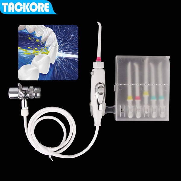 Tackore Faucet Oral Irrigator Water Dental Flosser  Toothbrush Irrigation SPA Teeth Cleaning Switch Jet  Family Water Floss