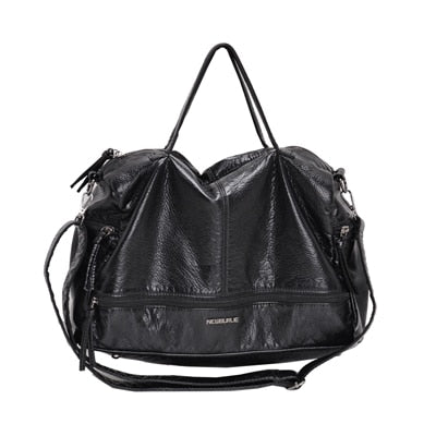 Large Capacity Bags for Women 2020 Shoulder Tote Bag washed PU Motorcycle  Messenger casual handbags Top-handle bags Sac a main