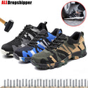 Anti-smashing Puncture-Proof Safety Shoes Men Women Steel Toe Air Work Sneakers Indestructible Ryder Shoes Fashion Men's Boots