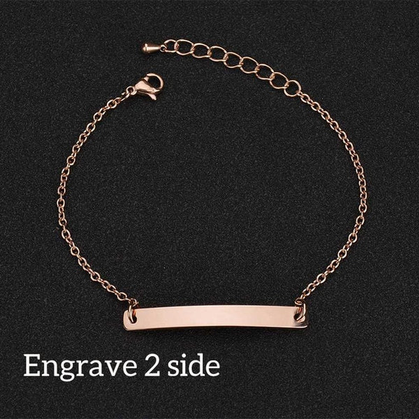 Nextvance Customized Engraving Nameplate Couple Bracelet Stainless Steel Chain Id Tag Bracelets For Lover Valentines Day