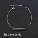 Nextvance Customized Engraving Nameplate Couple Bracelet Stainless Steel Chain Id Tag Bracelets For Lover Valentines Day