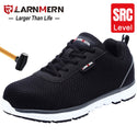 LARNMERN Womens Safety Shoes Work shoe Steel Toe Cap Comfortable Lightweight Breathable Anti-Smashing Non-Slip Shoe For Lady