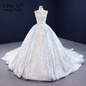 Real Work Photo Wedding Dress 2020 Stunning Full Beading Bridal Dress robe femme mariage robe de mariee Arabic Plus Size