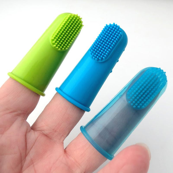 Natural Silicone Pet Finger Toothbrush, Soft Cat And Dog Dental Care Cleaning Products, Pet Anti-Bite Cleaning Toys Pet Supplies