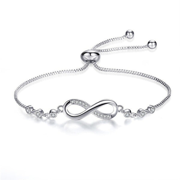 Rhinestone Infinity Bracelet Men's Women's Jewelry Pulsera Diamante Bracelete de diamantes para mulher bracelets