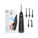 Liberex Oral Irrigator Water Flosser Cordless Dental USB Rechargeable Waterproof 300ml Portable 4 Modes 5 Jet Tips Teeth Cleaner