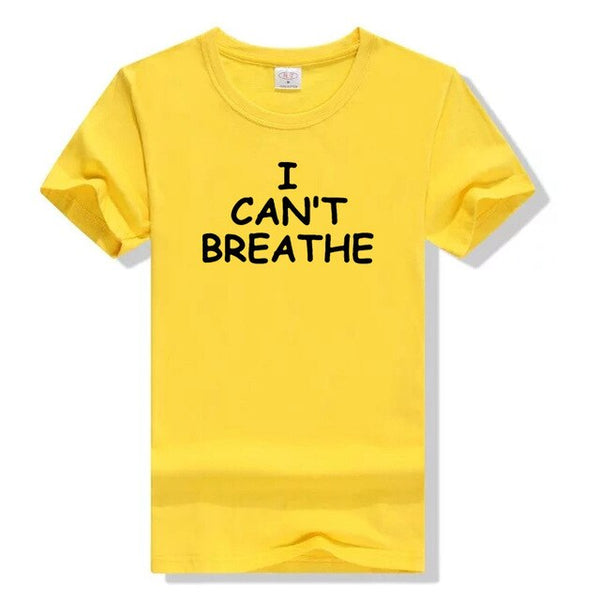 2020 Women Men Tops Cotton T Shirt George Floyd I Cant Breathe Sayings Black History Black Lives Matter Tumblr Graphic T Shirts