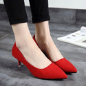 Fine With Single Shoes Black Elegant High Heels Plus Size Work Shoes Sexy Fashion Women's Shoes Career Office Shoes Pumps 43,44