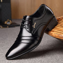fashion Mens leather shoes wedding Business dress Nightclubs oxfords Breathable Working lace up shoes 345rt