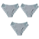 3PCS/Set Cotton Underwear Women's Panties Comfort Underpants  Floral Lace Briefs For Woman Sexy Low-Rise Pantys Intimates M L XL