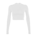 HEYounGIRL Solid Basic Long Sleeve Womens Tshirt Casual Black White Fashion Crop Top T Shirt Ladies Fashion Korean Tee Shirt