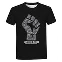 Black Lives Matter 3D Print T Shirt Men Women Fashion Casual Streetwear T-shirt Unisex I Can't Breathe George Floyd T Shirt