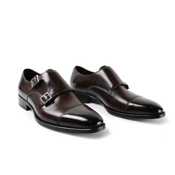 Vikeduo 2020 Hot Handmade Designer Vintage Wedding Office Party Brand Casual Male Shoe Genuine Leather Men's Monk Dress Shoes