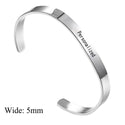 1PC Personalized Engraved Custom Name Stainless Steel Bracelet Jewelry Name Words Letters Custom Bracelet & Bangle For Women men