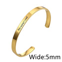 1PC Personalized Engraved Custom Name Stainless Steel Bracelet Jewelry Name Words Letters Custom Bracelet & Bangle For Women men