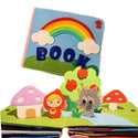 Rainbow 3D Baby Cloth Book Practice Hand Early Learning Education Quiet Book Soft Washable Unfold Parent-Child Interaction Book
