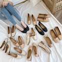 Breathable single shoes 2019 spring summer thick with casual work shoes Korean wild shallow mouth soft comfortable high heels