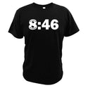 8:46 No Justice No Peace RIP George Floyd Ringspun T Shirt 100% Cotton Soft Premium Tops Basic Short Sleeve Camisetas