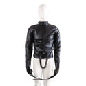 Sexy PU Leather straitjacket Cuffs Restraint Body Bondage Slave Harness Adult BDSM Game sex Couples toys for women and man