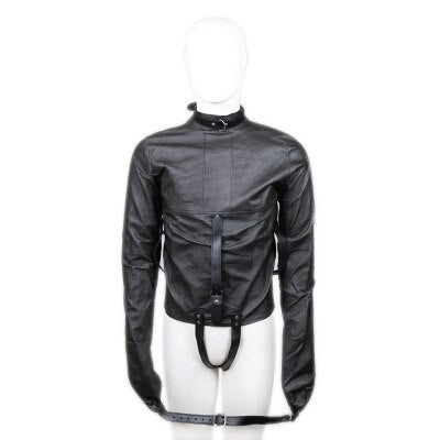 Sexy PU Leather straitjacket Cuffs Restraint Body Bondage Slave Harness Adult BDSM Game sex Couples toys for women and man