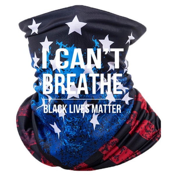 FS Black Lives Matter Mask Bandana Headband George Floyd I Can't Breathe Half Face Scarf Motorcycle Cycling Neck Scarfs