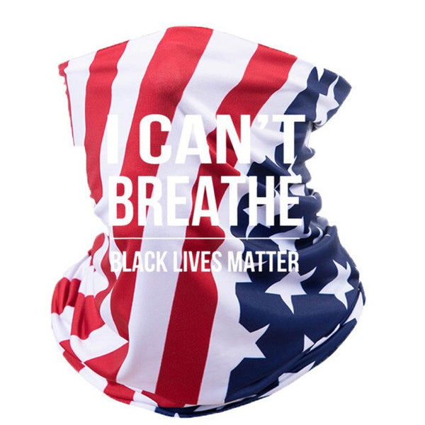 FS Black Lives Matter Mask Bandana Headband George Floyd I Can't Breathe Half Face Scarf Motorcycle Cycling Neck Scarfs