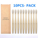 10PCS Colorful Natural Bamboo Toothbrush Set Soft Bristle Charcoal Teeth Whitening Bamboo Toothbrushes Soft Dental Oral Care