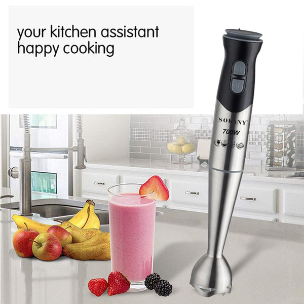 SOKANY Portable 2 Speed Stainless Steel Electric Blender Fruit Vegetable Nut Juice Smoothie Baby Food Mixer Kitchen Hand Blender