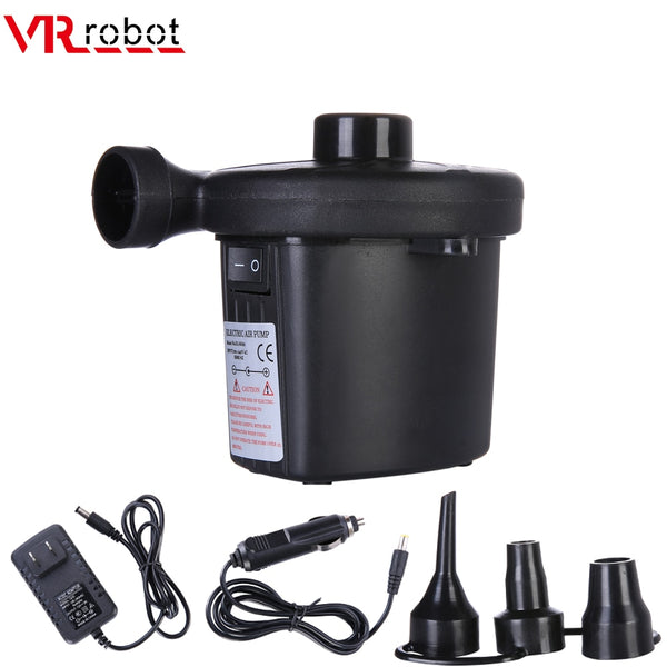VR robot 12V AC 110V Electric Air Pump Potable Car Air Compressor with 3 Nozzles Boat Moto Air Inflator For Outdoor