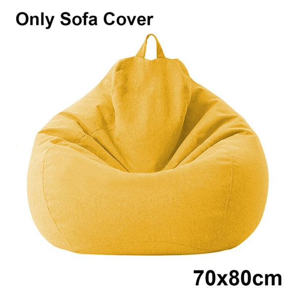 Adults Kids Large Bean Bag Chair Sofa Couch Cover Indoor Lazy Lounger No filling Puff Couch Chairs Tatami Living Room Furniture