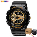 SKMEI Youth Fashion Digital Watch Men Shockproof Waterproof Dual Wristwatches LED Chrono Alarm Clock Mens Watches Cool Hour 1688