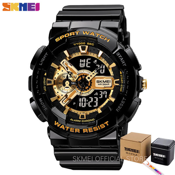SKMEI Youth Fashion Digital Watch Men Shockproof Waterproof Dual Wristwatches LED Chrono Alarm Clock Mens Watches Cool Hour 1688