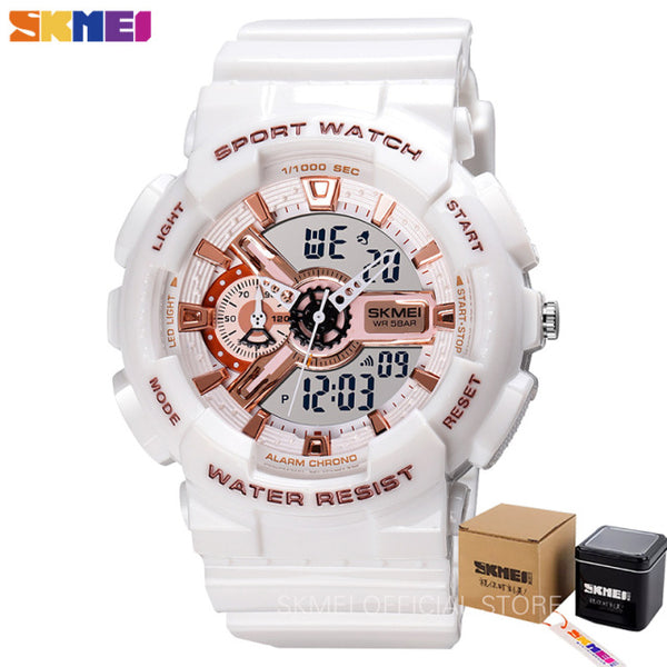 SKMEI Youth Fashion Digital Watch Men Shockproof Waterproof Dual Wristwatches LED Chrono Alarm Clock Mens Watches Cool Hour 1688