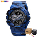 SKMEI Youth Fashion Digital Watch Men Shockproof Waterproof Dual Wristwatches LED Chrono Alarm Clock Mens Watches Cool Hour 1688