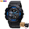 SKMEI Youth Fashion Digital Watch Men Shockproof Waterproof Dual Wristwatches LED Chrono Alarm Clock Mens Watches Cool Hour 1688