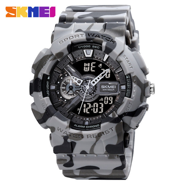 SKMEI Youth Fashion Digital Watch Men Shockproof Waterproof Dual Wristwatches LED Chrono Alarm Clock Mens Watches Cool Hour 1688