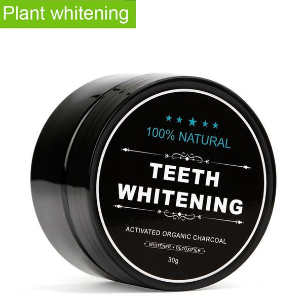 Natural Teeth Whitening Activated Charcoal Powder 30g Advanced Oral Hygiene Care Tooth Whitener Dental Set With Toothrush 30G