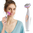 Portable EMS Microcurrent Skin Tightening Face Beauty Pen Multifunction LED Photon Vibration Face Lifting Massager skincare tool