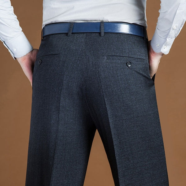 29-44 Men Business Suit Baggy Dress Pants Spring Autumn Male Casual Classic 8 Colors Regular Fit Office Formal Long Trousers