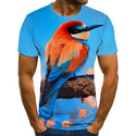 Summer 2020 new 3D printed T-shirt animal print men's T-shirt print casual T-shirt O-neck hip hop short sleeve size 110-6XL
