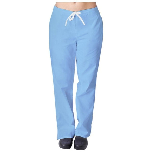 Men Women Solid Color Nursing Natural Uniform Flare Leg Pants with Pocket ork Pants Nurses Wear Doctors Work Clothes Blue White