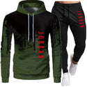 Casual Men Sets Clothing Fashion Tracksuit Casual Sportsuit Hoodies Sportswear Hooded Sweatshirt+Pant Pullover two piece Set