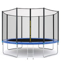 12 Ft Kids Trampoline Set With Enclosure Net Jumping Mat And Spring Cover Padding Outdoor Garden Sport Trampoline Toys Game