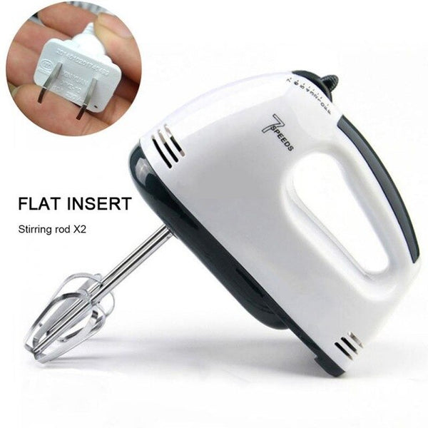 Electric 7 Speed Food Mixer Cake Dough Mixer Handheld Egg Beater Blender Baking Whipping Cream Kitchen Cooking Machine