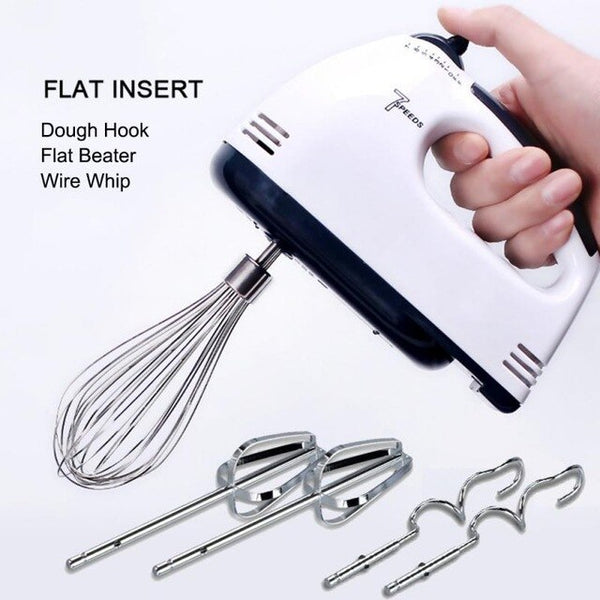 Electric 7 Speed Food Mixer Cake Dough Mixer Handheld Egg Beater Blender Baking Whipping Cream Kitchen Cooking Machine