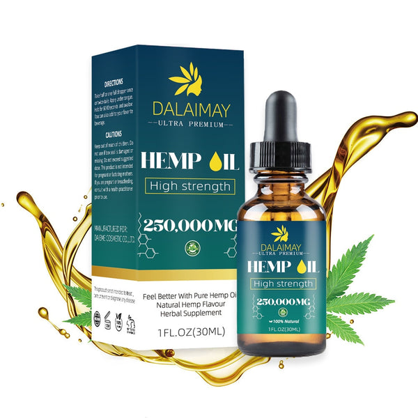 2500000mg hemp seed oil 30ml essential oil organic herbal drops body massage stress relief oil skin care helps sleep