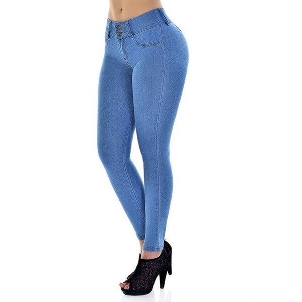 Plus Size Skinny Mom Boyfriend Jeans for Women Winter Vintage High Waist Blue Denim Pencil Pants Female Washed Trousers Clothing