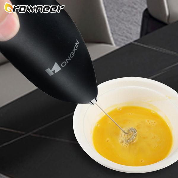 Electric Egg Beater Stainless Steel Coffee Milk Foam Frother Automatic Handheld Cappuccino Maker Portable Fruit Juice Whisk Tool