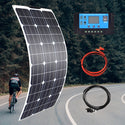 100w 200w 300w 400w Flexible Solar Panel High Efficiency 23% PWM Controller for RV/Boat/Car/Home 12V/24V Battery Charger