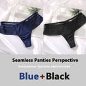 2PCS/Set Sexy Women's G-string Panties Seamless Panties Perspective Underwear See-Through Underpants Girls Intimates Lingerie